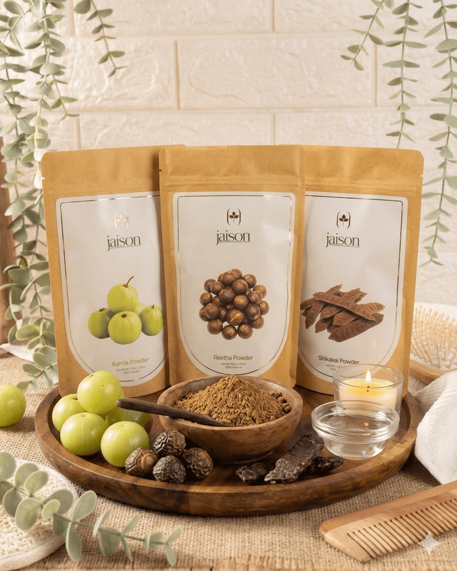 Hair Care Trio — 100% natural Ayurvedic combos powder | Jaison Herbals