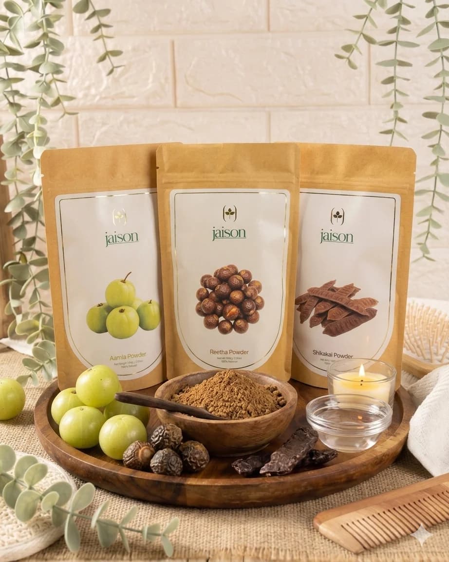 Hair Care Trio — 100% natural Ayurvedic combos powder | Jaison Skincare
