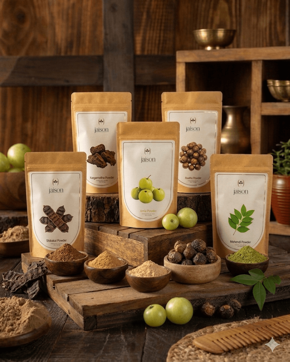 Premium Herbal Hair Care Combo — 100% natural Ayurvedic combos powder | Jaison Herbals