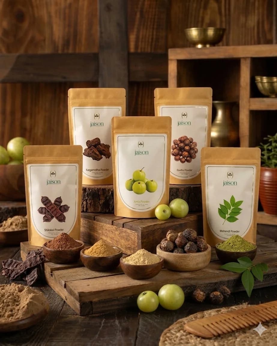 Premium Herbal Hair Care Combo — 100% natural Ayurvedic combos powder | Jaison Skincare