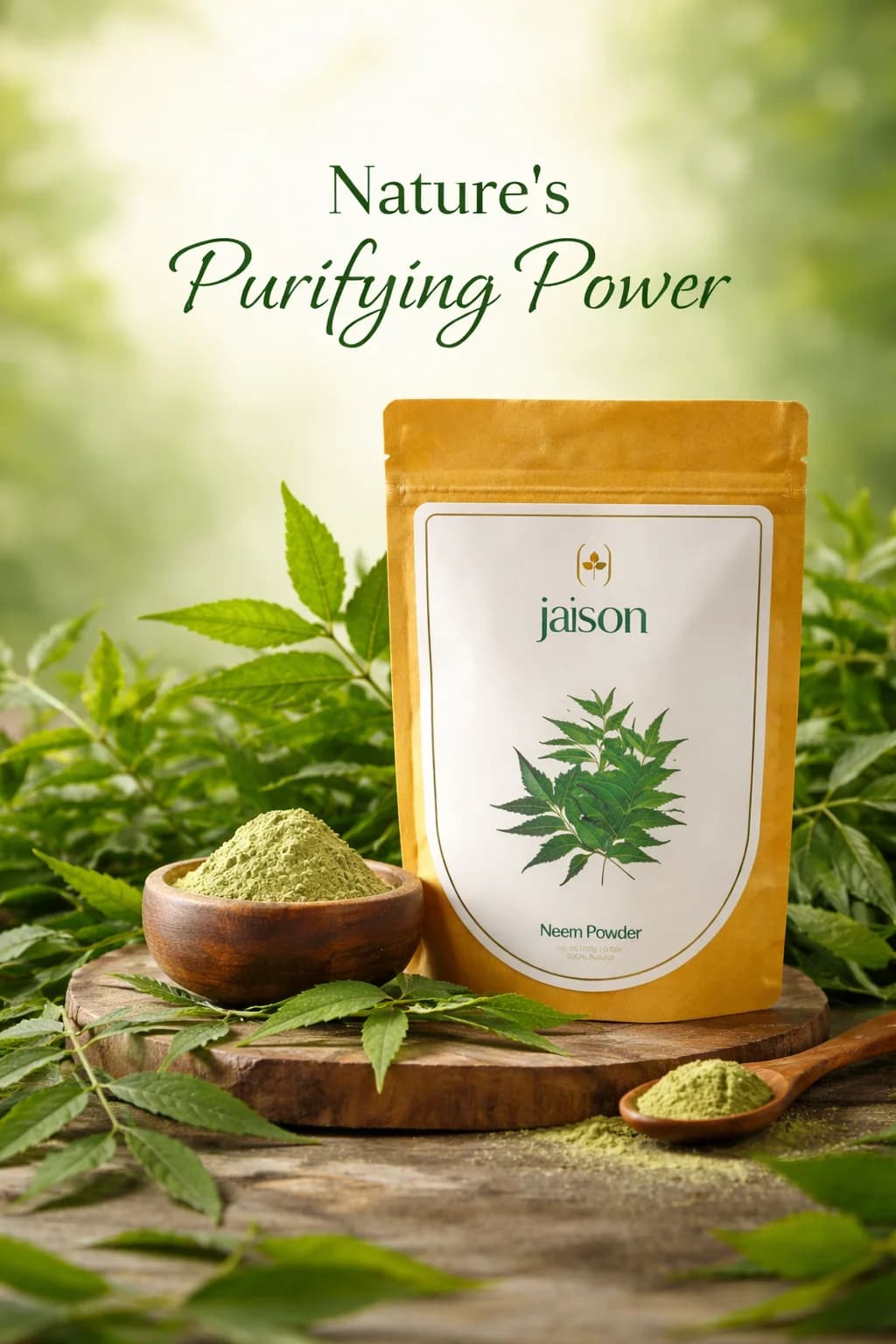 Neem Powder — hero product shot by Jaison Skincare