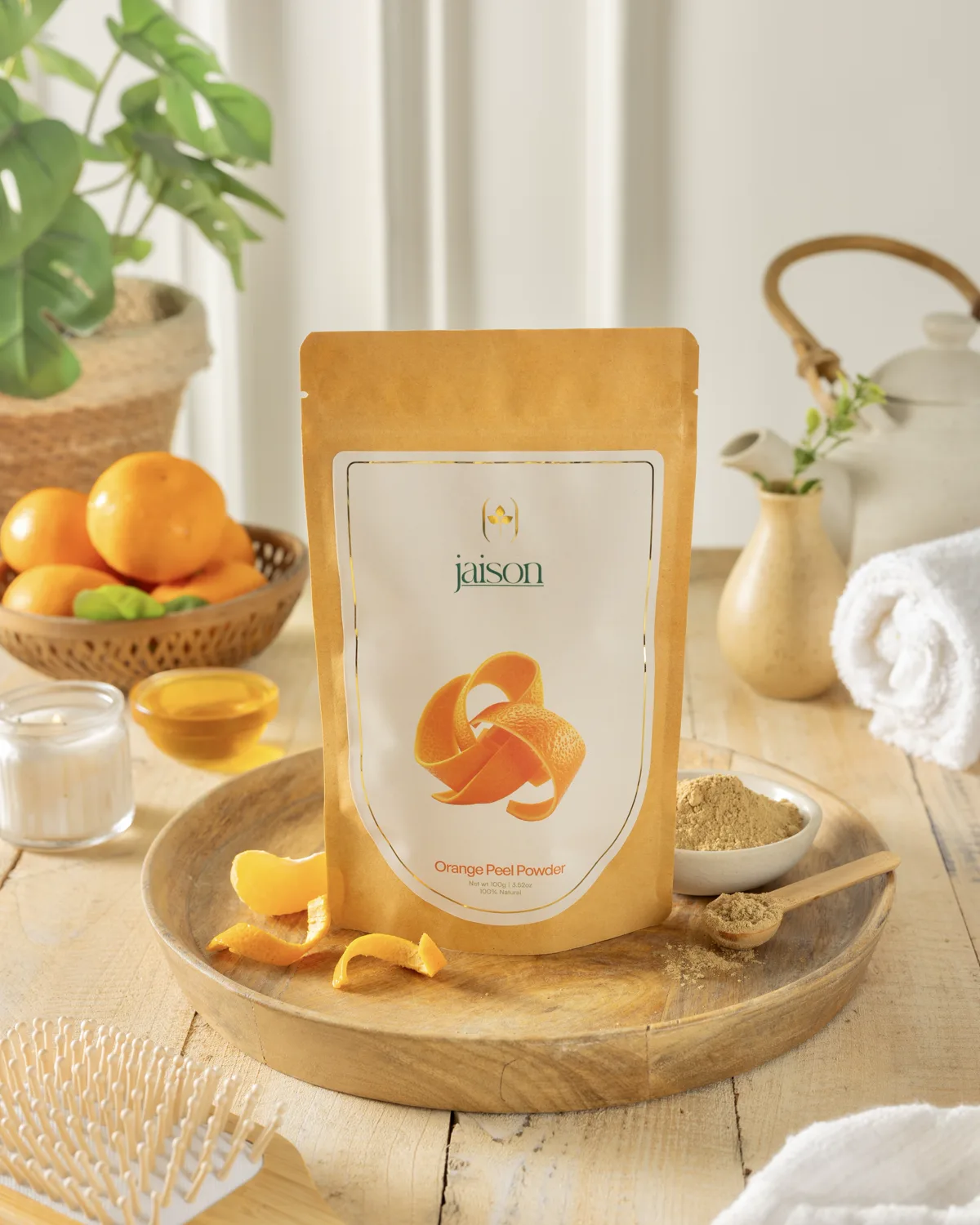 Orange Peel Powder — natural herbal powder lifestyle shot