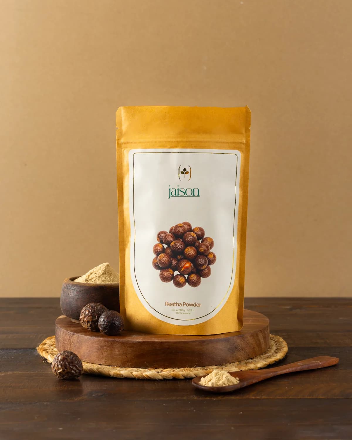 Reetha Powder — 100% natural Ayurvedic hair care powder | Jaison Herbals